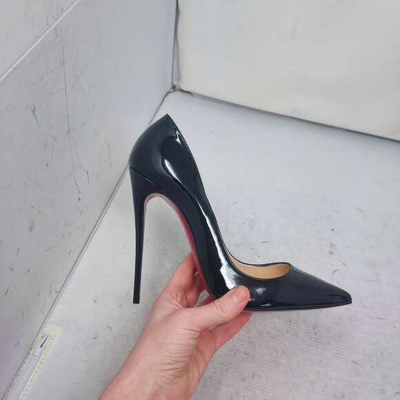 Christian Louboutin So Kate Black Patent Heel Shoe Pump - Picture 3 of 10